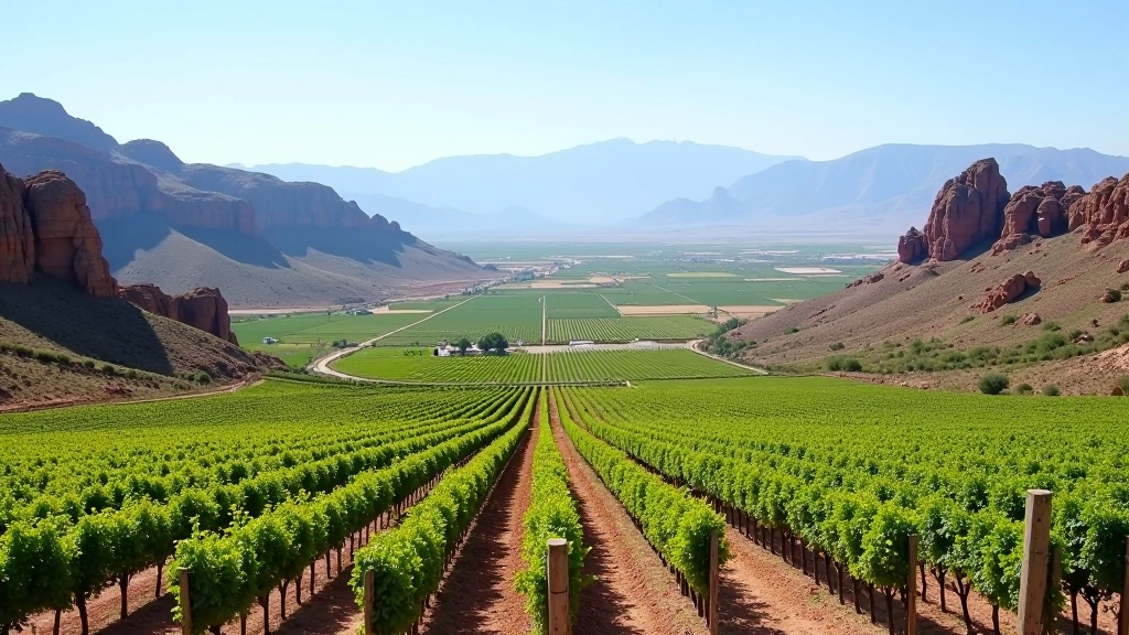 Paisaje andino de viñedos